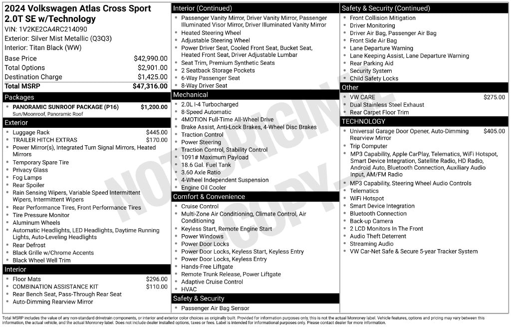 2024 Volkswagen Atlas Cross Sport photo 6 of 11