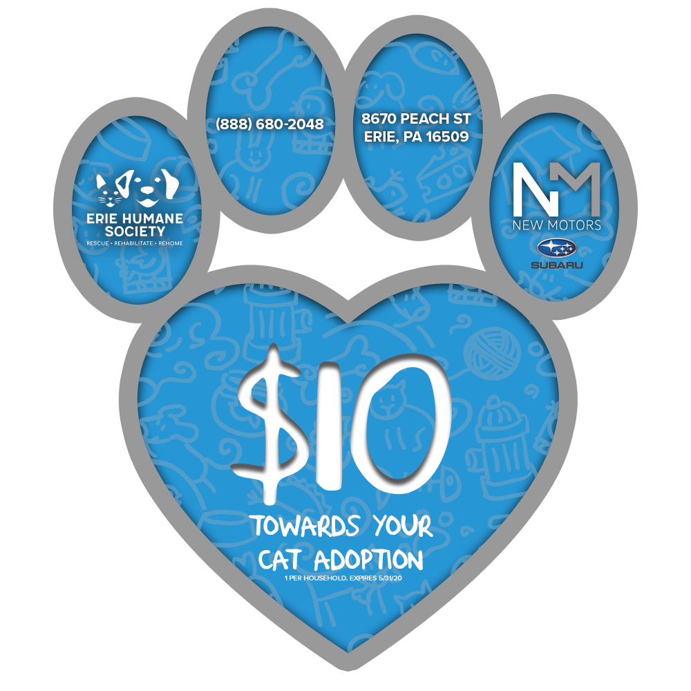 Erie Humane Society Cat Adoption Voucher
