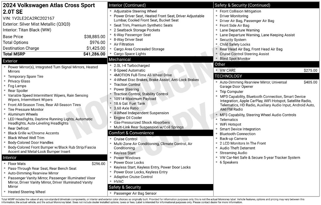 2024 Volkswagen Atlas Cross Sport photo 6 of 16