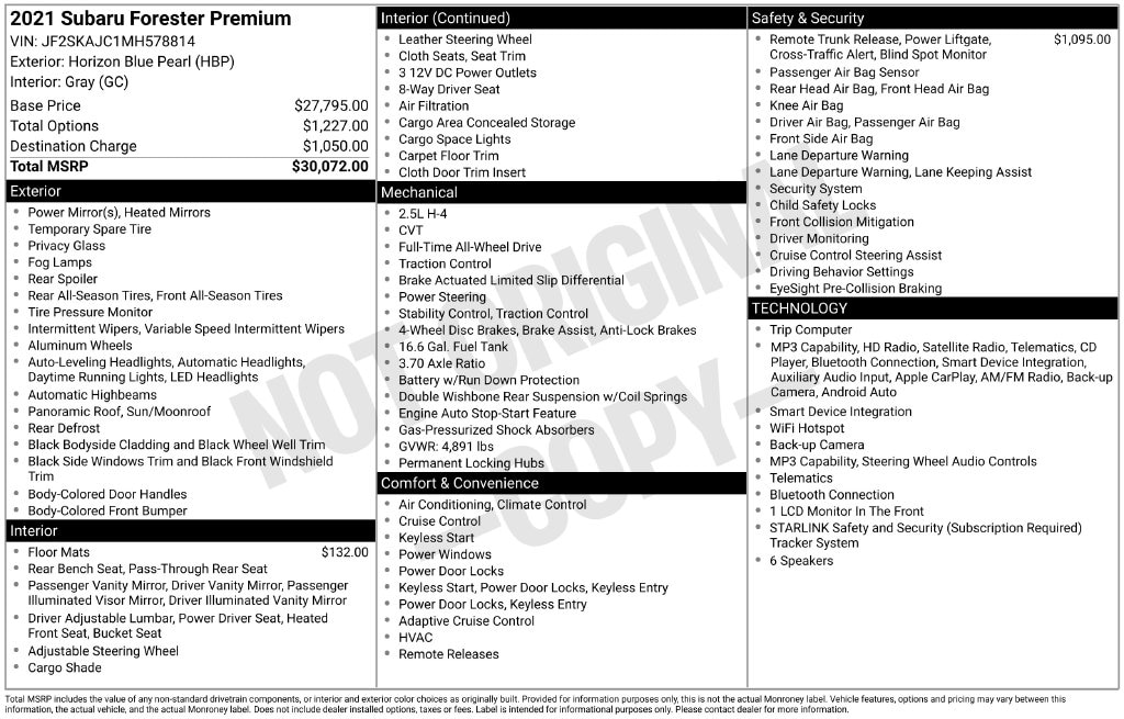2021 Subaru Forester photo 6 of 18