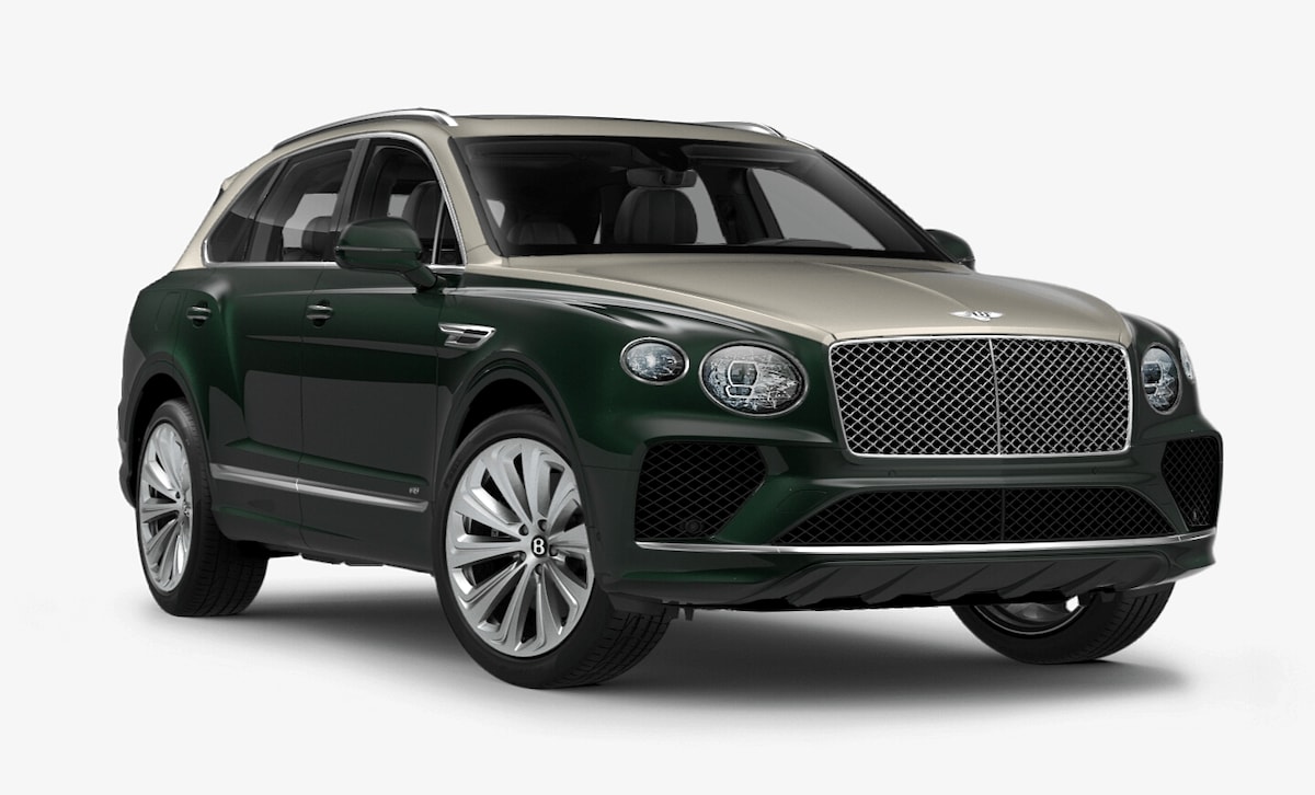 Bentley Bentayga in White Sand over Verdant