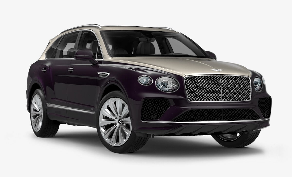Bentley Bentayga in Silver Storm over Damson