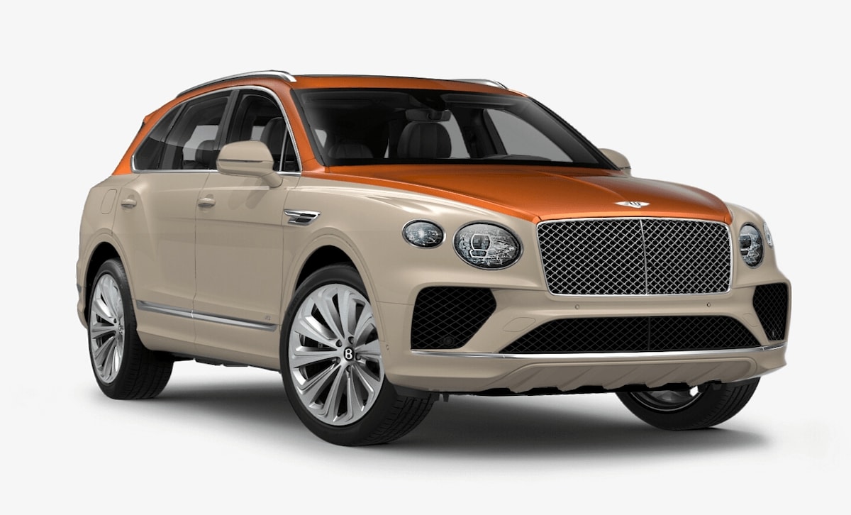Bentley Bentayga in Orange Flame over Magnolia (Solid)