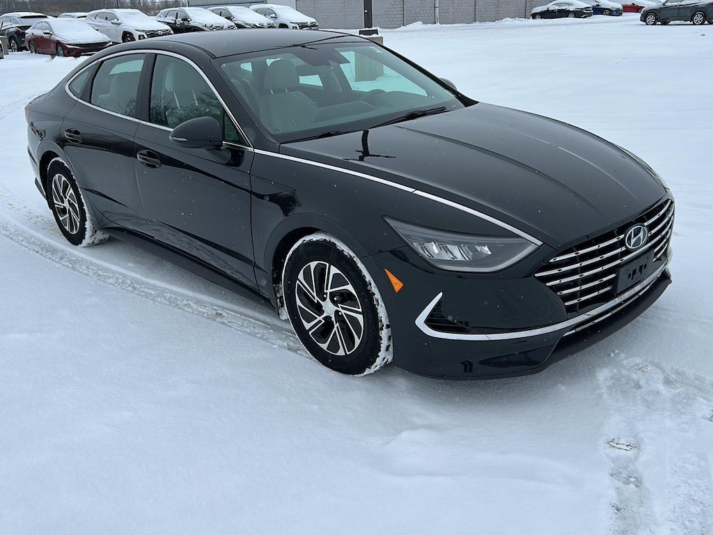 Used 2021 Hyundai Sonata Hybrid Blue Sedan