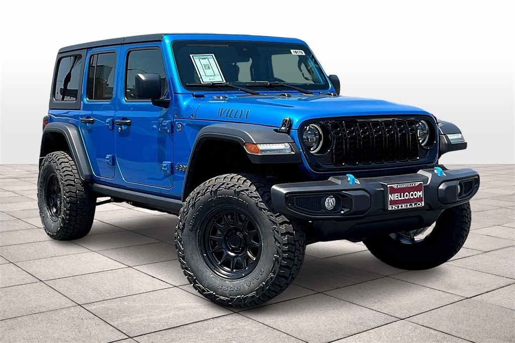 Used 2024 Jeep Wrangler 4xe Willys 4XE with VIN 1C4RJXN6XRW121591 for sale in Roseville, CA