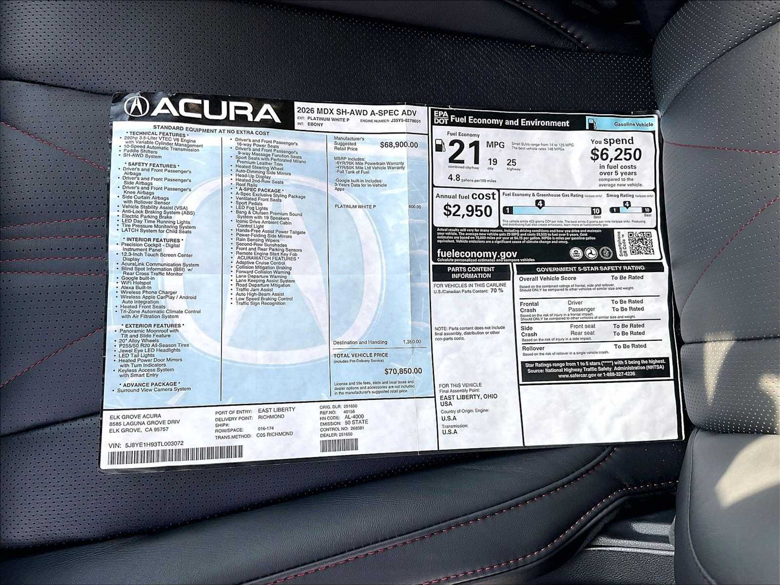 2026 Acura MDX A-Spec w/Advance Package - Photo 35