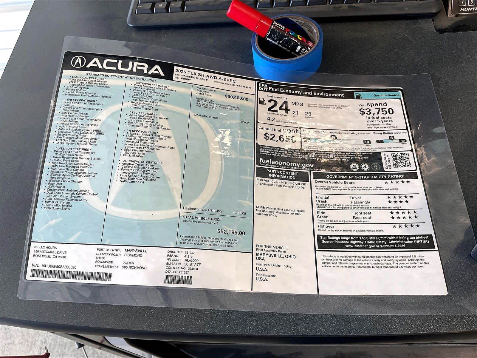 2025 Acura TLX A-Spec Package - Photo 35