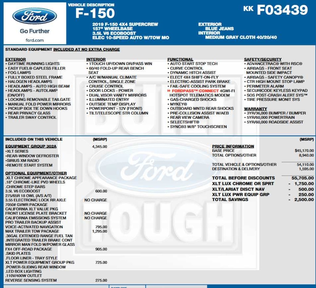 Used 2019 Ford F-150 XLT 4WD Supercrew 6.5 Box 4WD SuperCrew 6.5 Box
