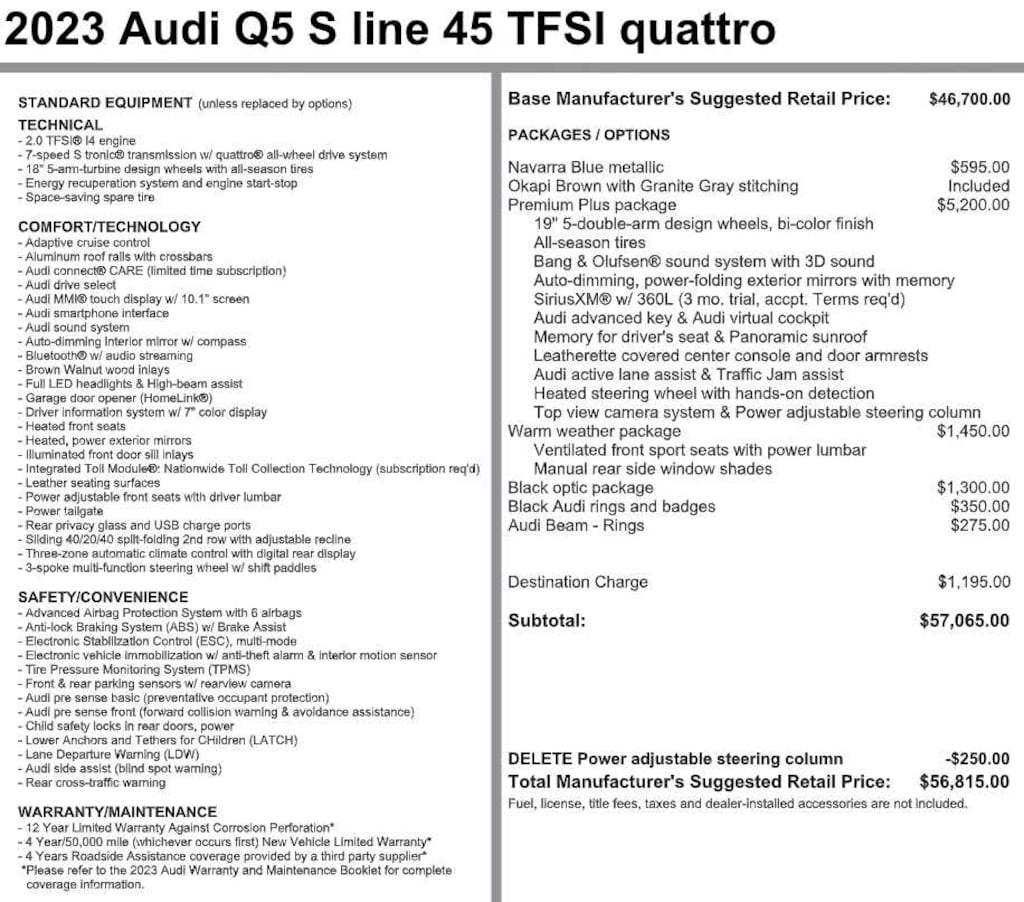 Used 2023 Audi Q5 S Line Premium Plus 45 TFSI quattro