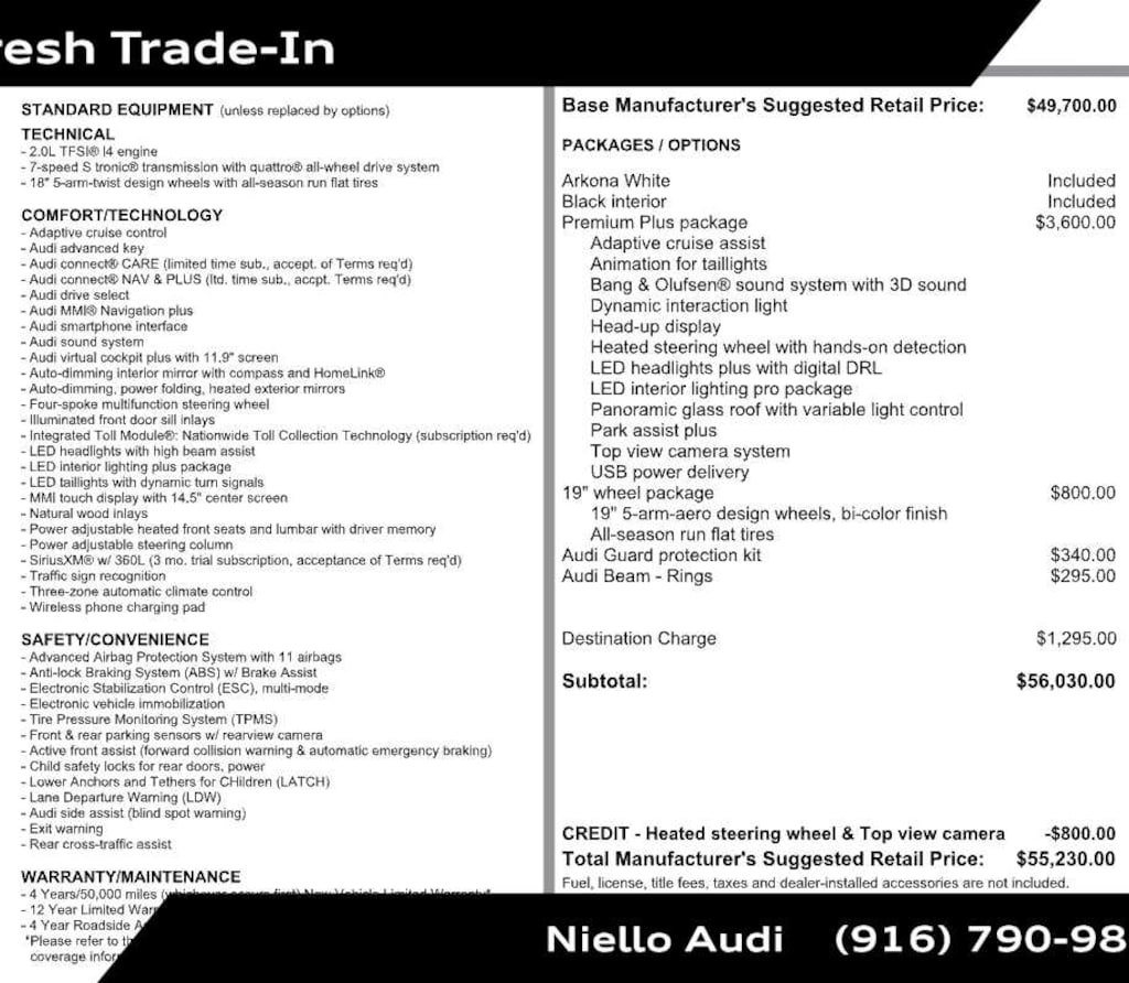 Certified 2025 Audi New A5 Premium Plus 2.0 TFSI quattro