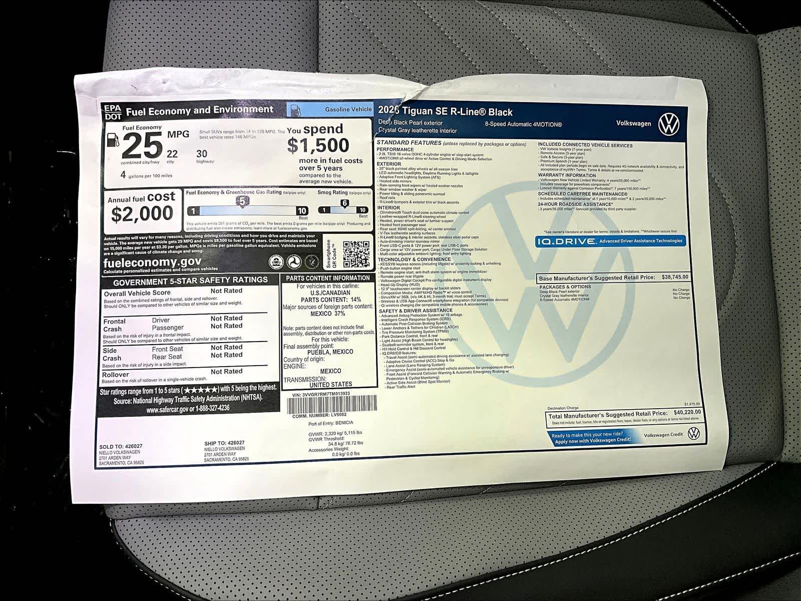 2026 Volkswagen Tiguan SE R-LINE BLACK - Photo 37