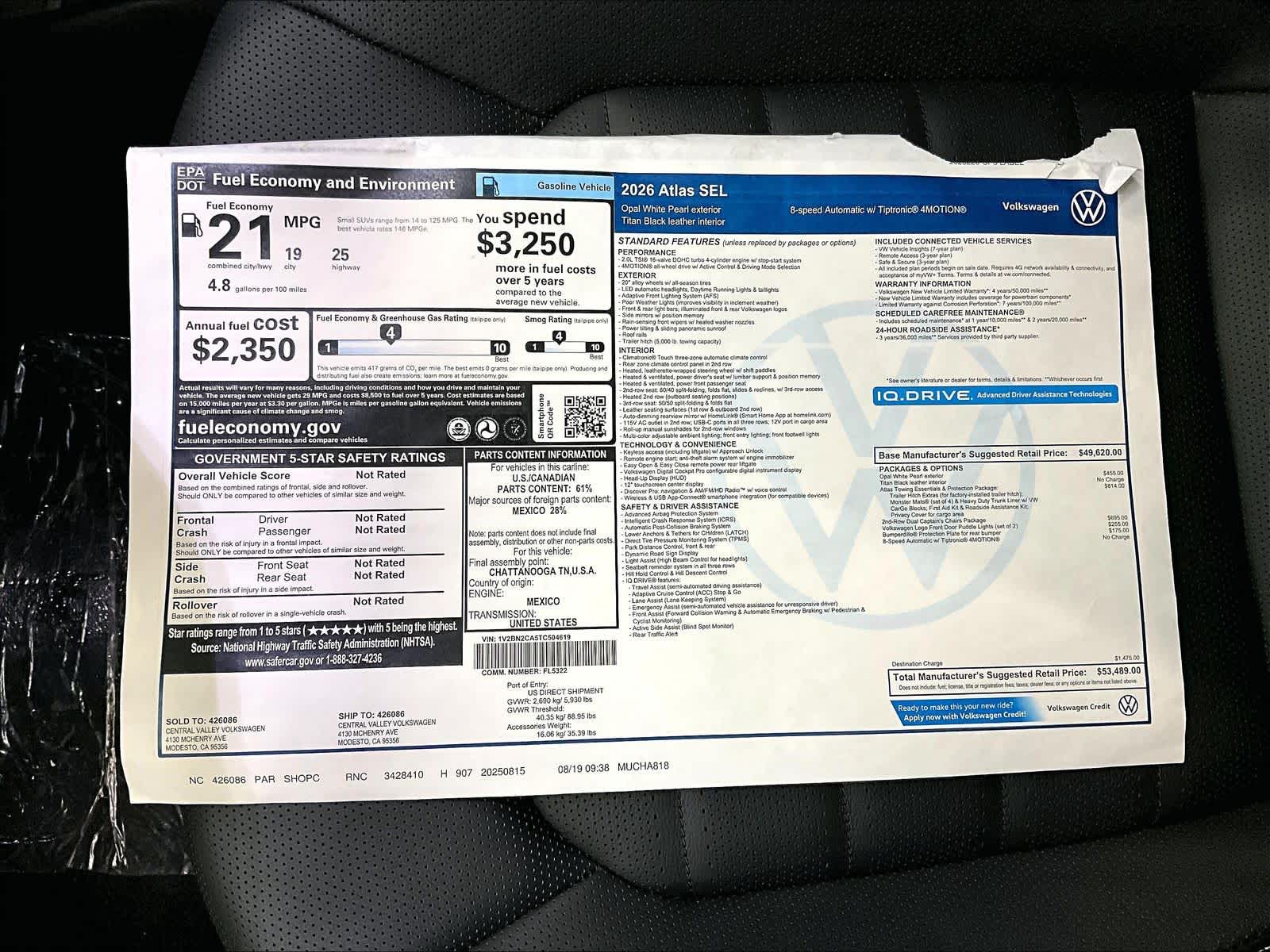 2026 Volkswagen Atlas SEL - Photo 37