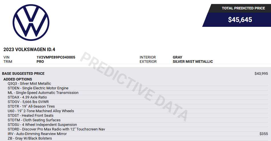 Used 2023 Volkswagen ID.4 Pro S RWD w/LG Battery