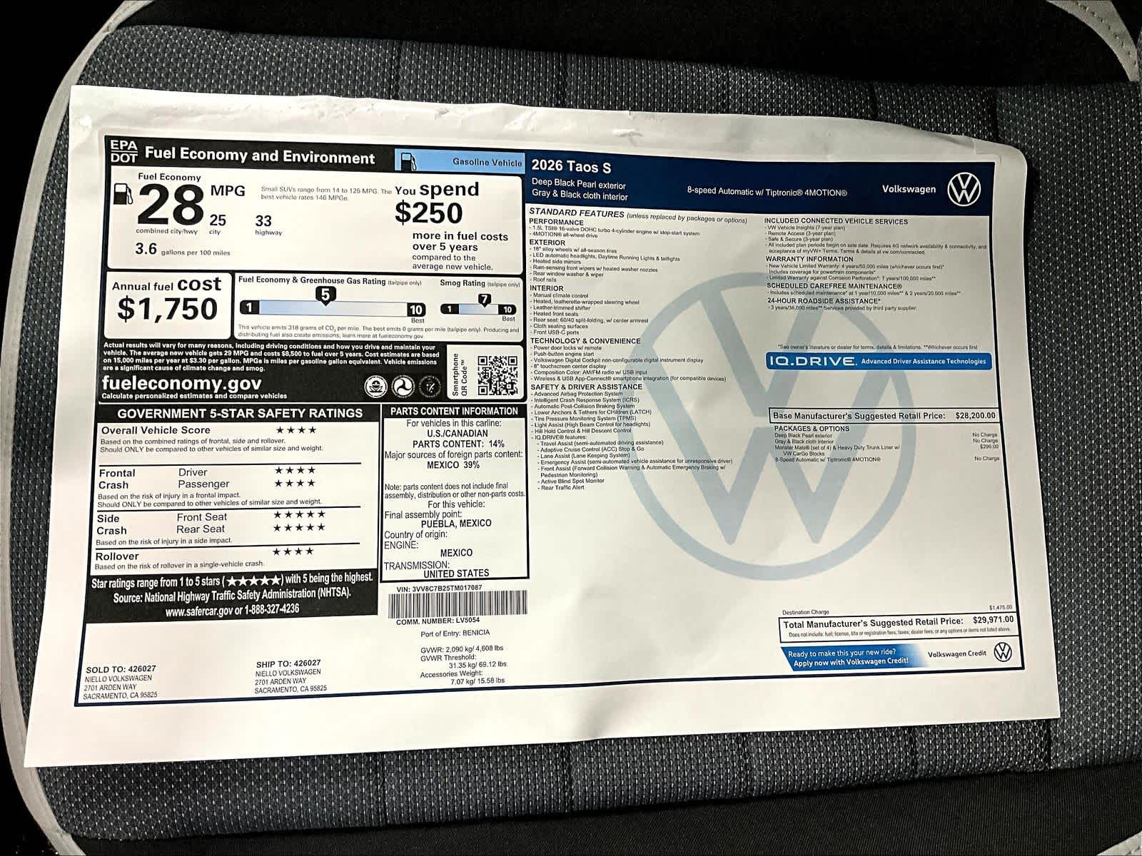 2026 Volkswagen Taos S - Photo 35