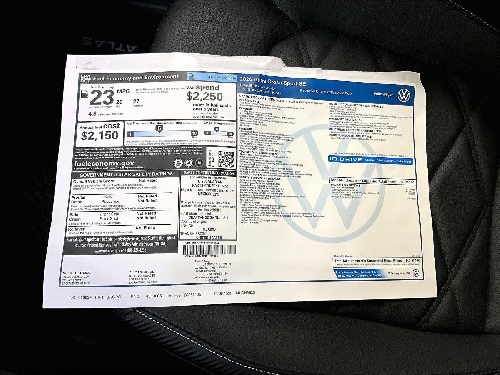 2026 Volkswagen Atlas Cross Sport SE - Photo 35
