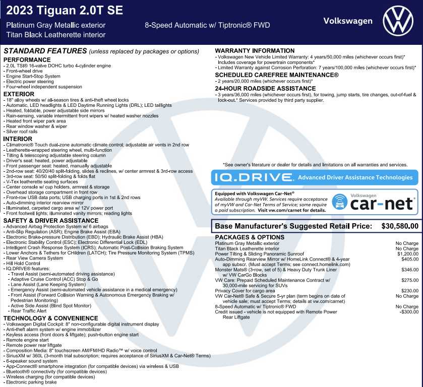 Used 2023 Volkswagen Tiguan SE 2.0T FWD