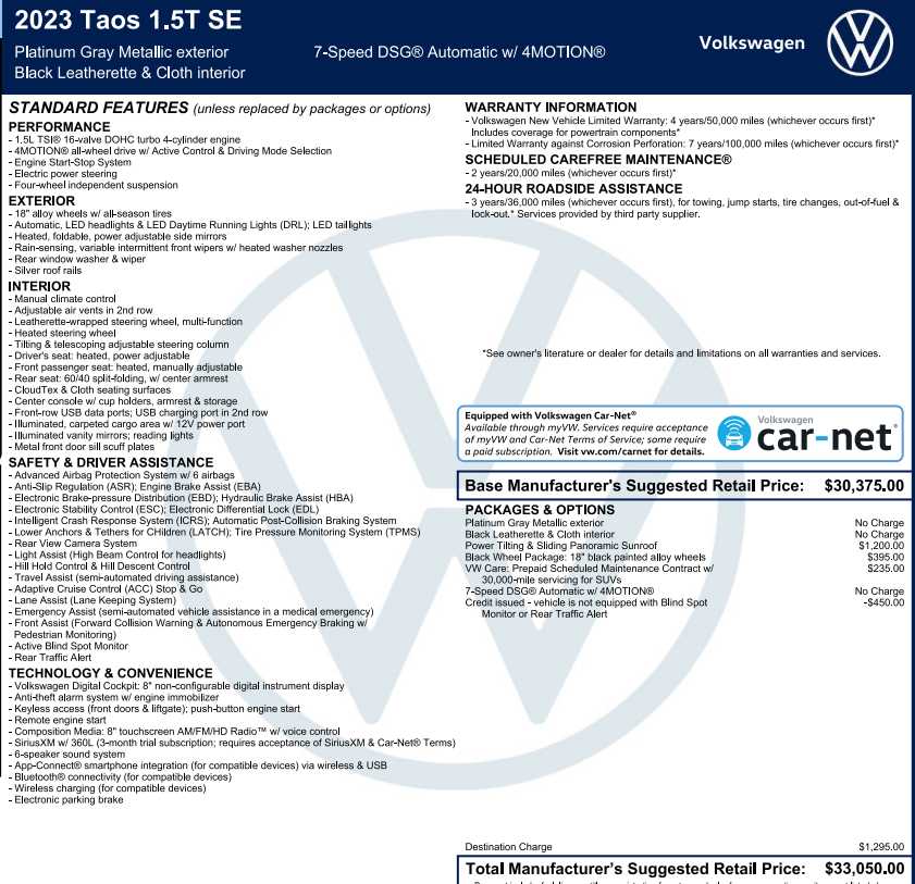 Used 2023 Volkswagen Taos SE 4MOTION