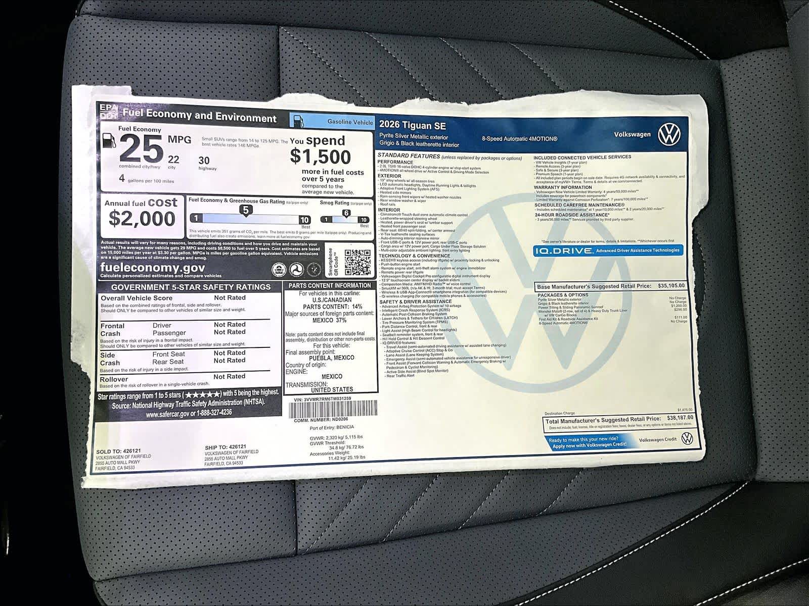 2026 Volkswagen Tiguan SE - Photo 37