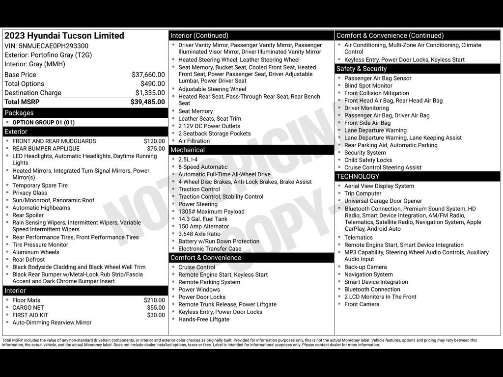 Used 2023 Hyundai Tucson Limited SUV