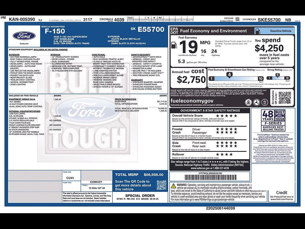 Used 2025 Ford F-150 XLT Truck SuperCrew Cab