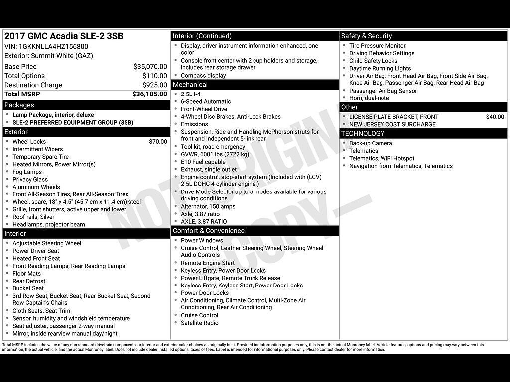 Used 2017 GMC Acadia SLE-2 SUV