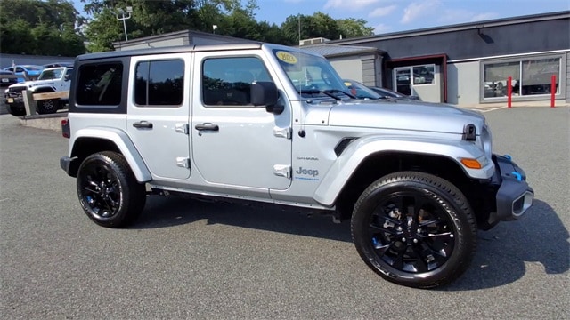 Used 2023 Jeep Wrangler 4xe Sahara 4XE with VIN 1C4JJXP69PW628697 for sale in Rockaway, NJ