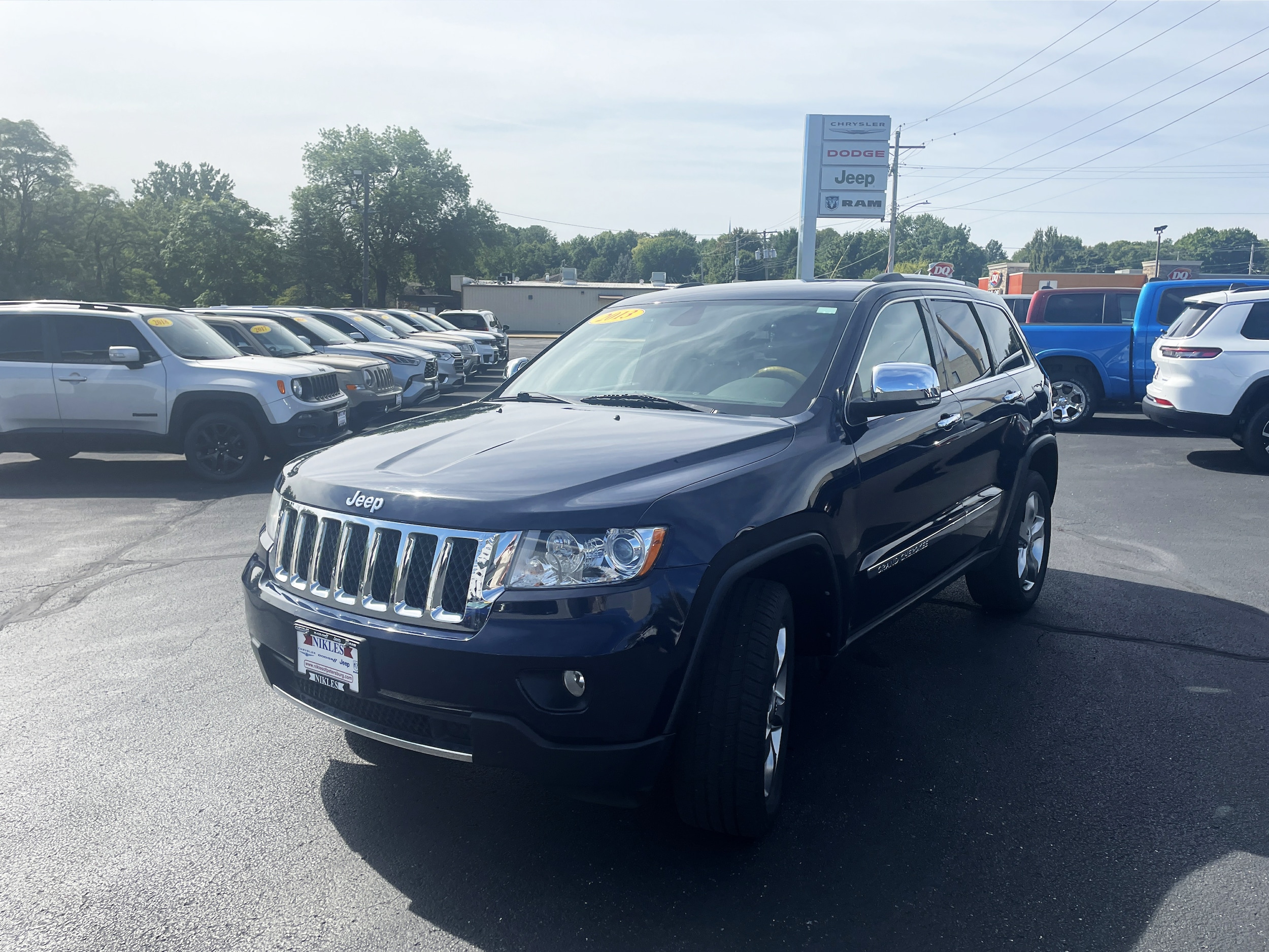 Used 2013 Jeep Grand Cherokee Overland with VIN 1C4RJFCG1DC544849 for sale in Petersburg, IL