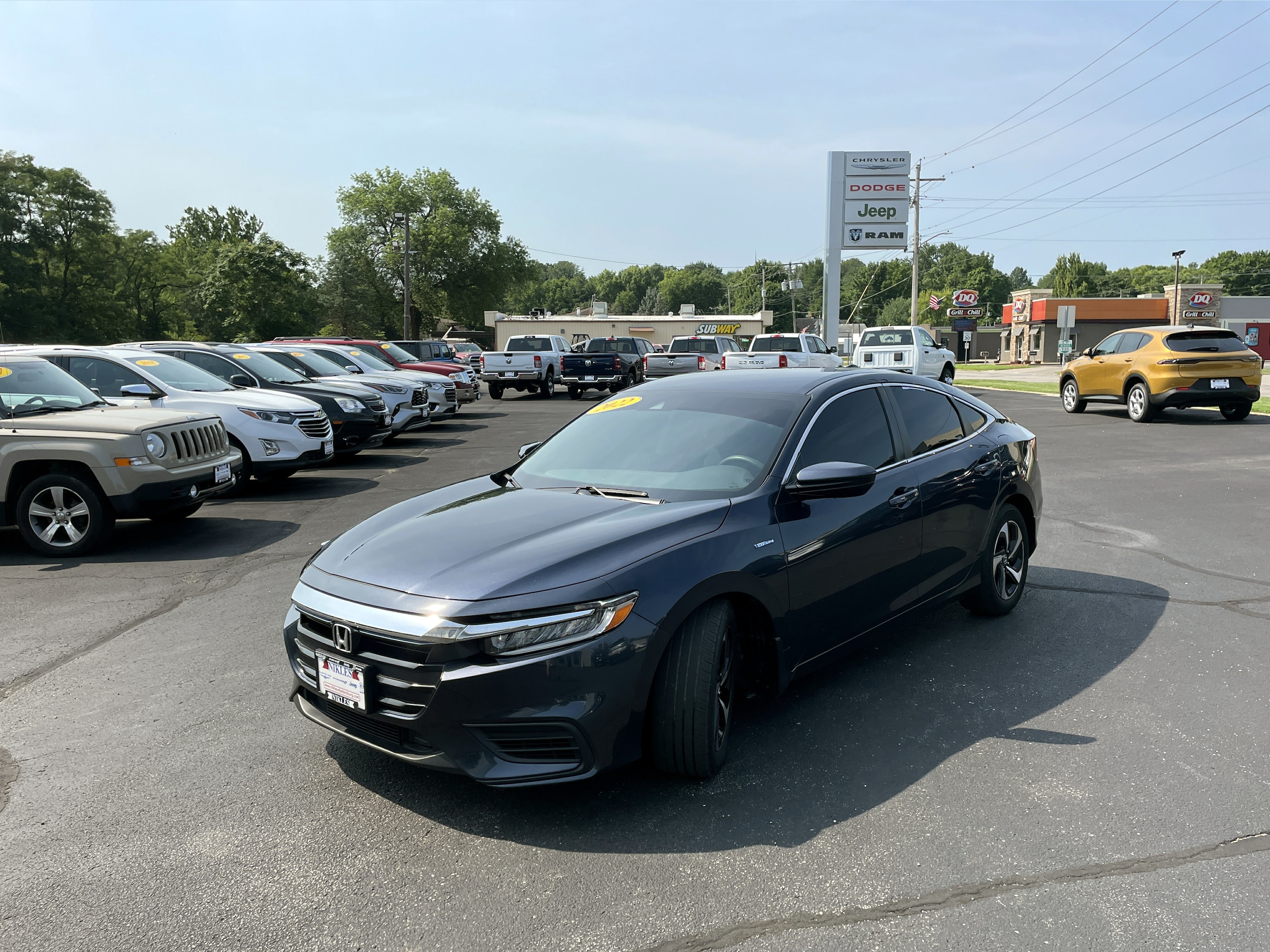 Used 2022 Honda Insight EX with VIN 19XZE4F59NE005554 for sale in Petersburg, IL