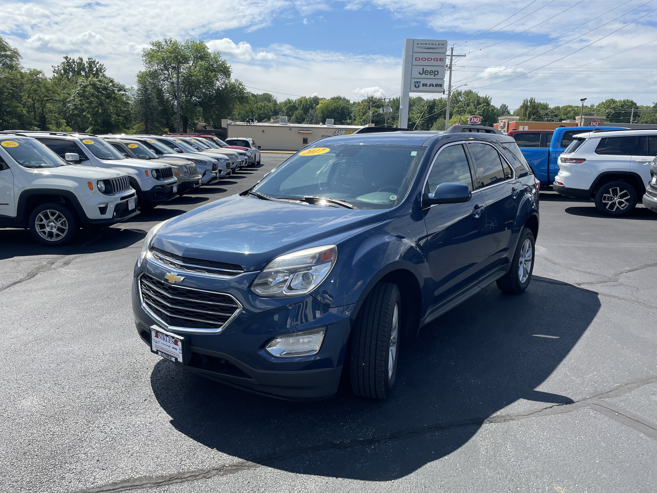 Used 2017 Chevrolet Equinox LT with VIN 2GNALCEK3H6113541 for sale in Petersburg, IL