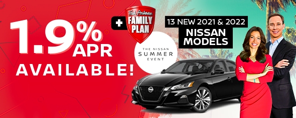 New 2021 and 2022 Nissans 1.9% APR Available