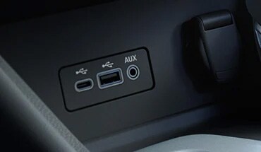 USB-C and USB ports