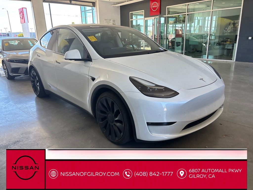 Used 2021 Tesla Model Y Performance with VIN 5YJYGDEFXMF277927 for sale in Gilroy, CA