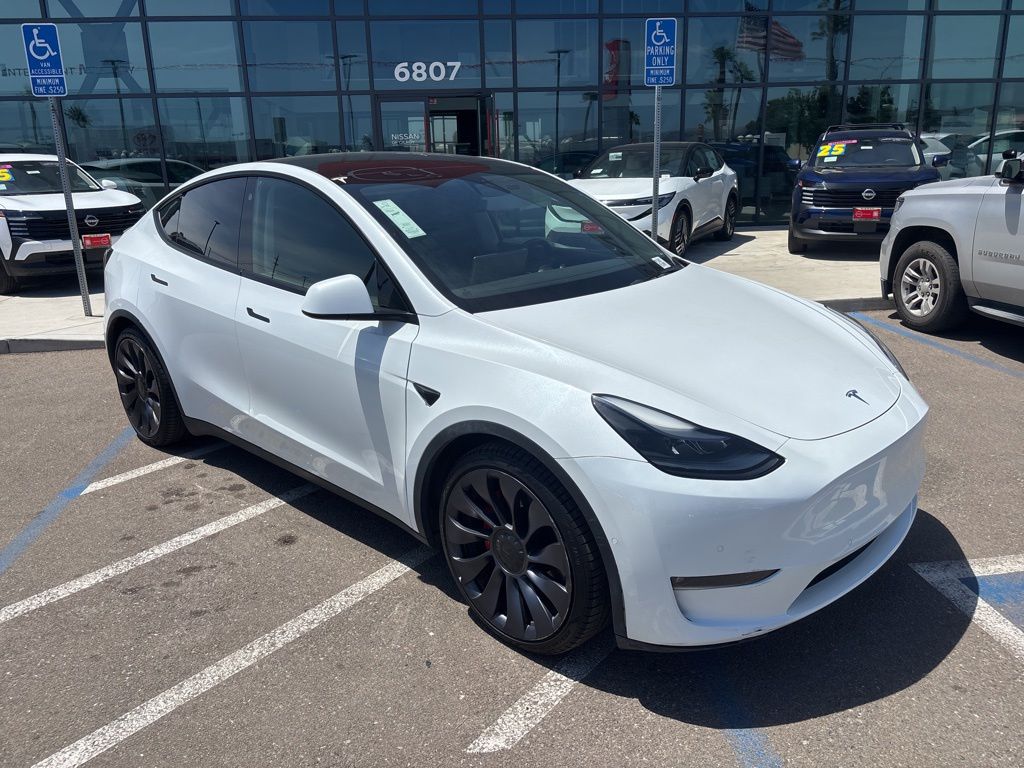 Used 2021 Tesla Model Y Performance with VIN 5YJYGDEF9MF134807 for sale in Gilroy, CA