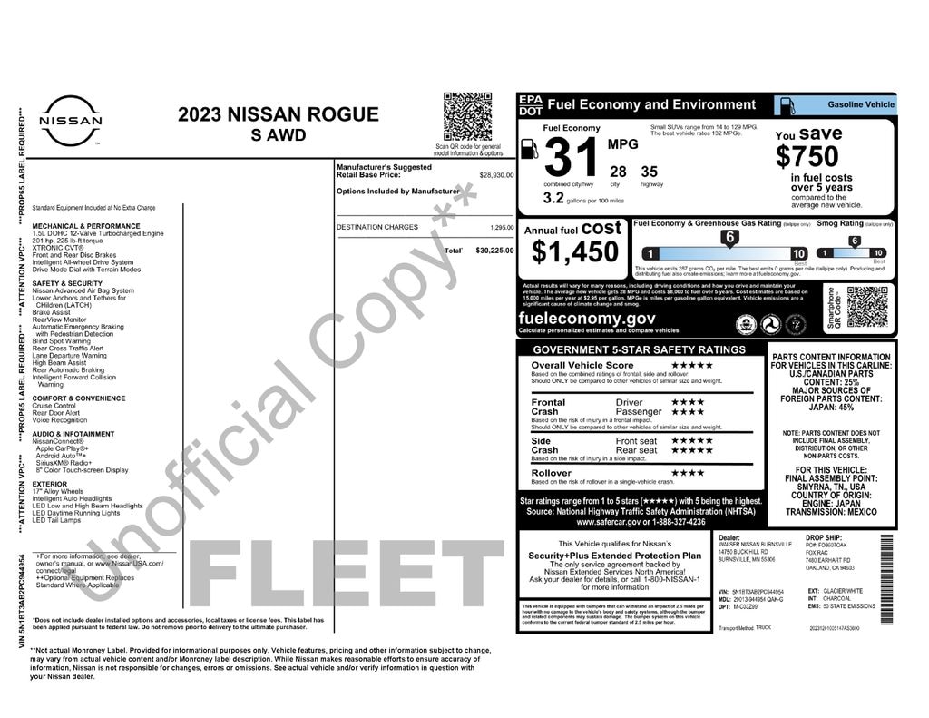 Used 2023 Nissan Rogue S SUV