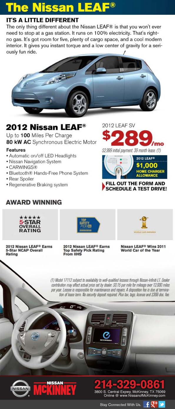 2012 nissan leaf mileage deals