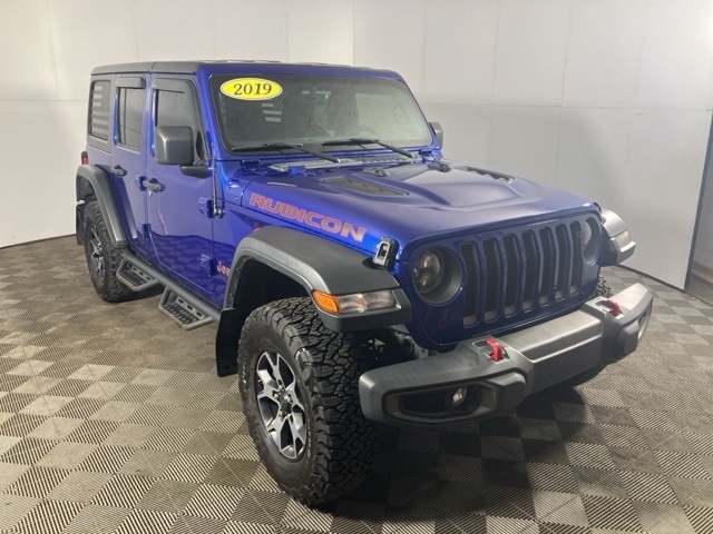 Used 2019 Jeep Wrangler Unlimited Rubicon with VIN 1C4HJXFN7KW512916 for sale in Columbus, IN