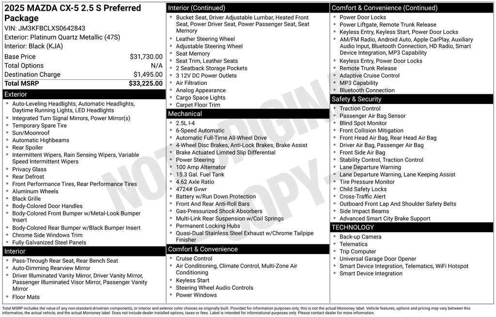 2025 Mazda CX-5 S Preferred package Auto AWD's photo