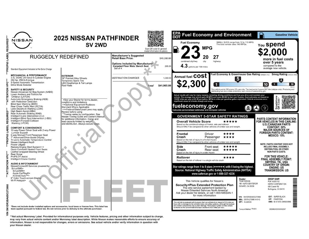 2025 Nissan Pathfinder SV 2WD's photo