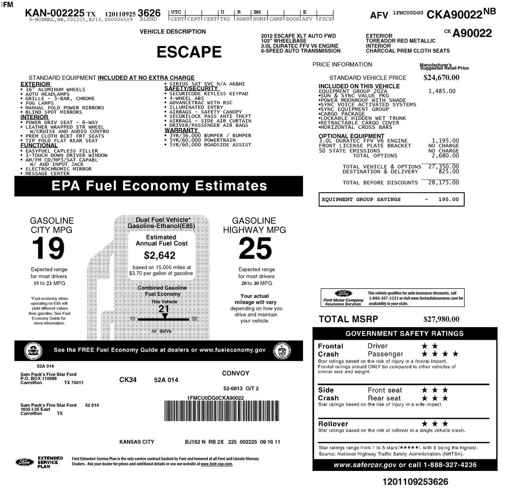 2012 Ford Escape's photo