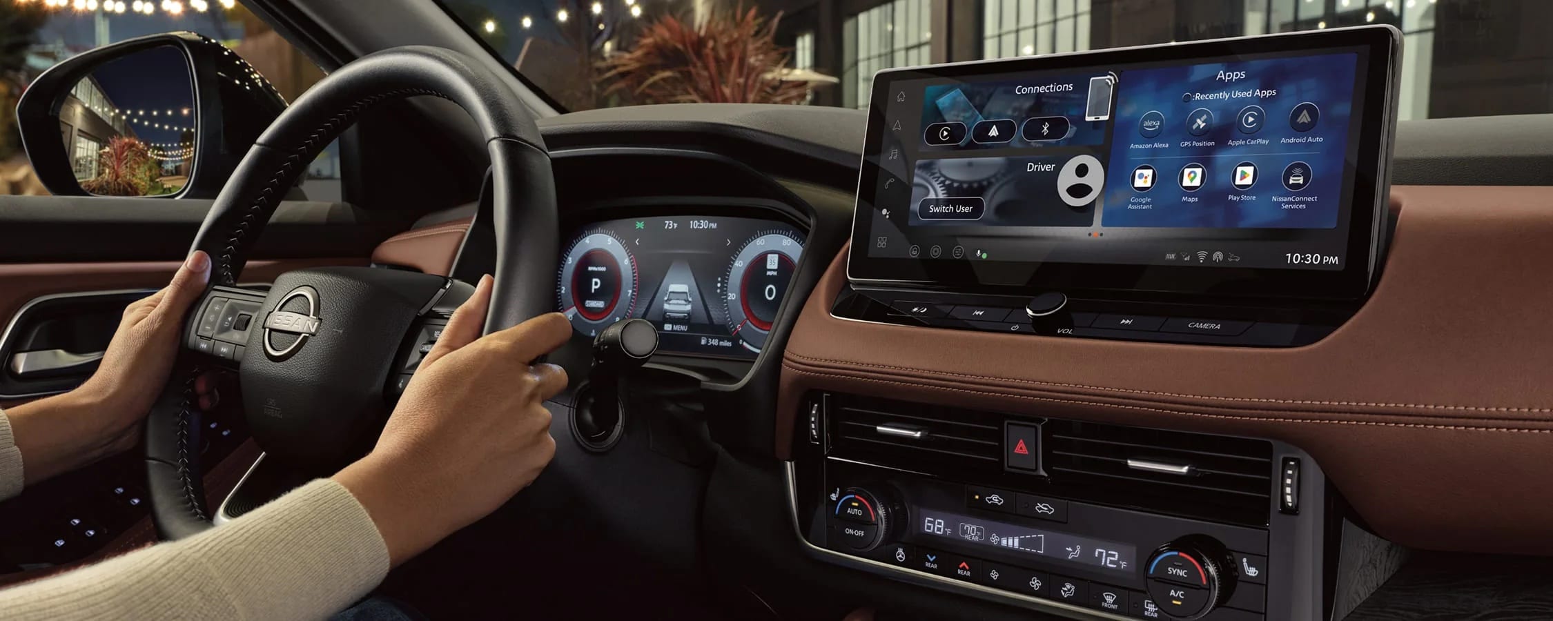 Interior of the 2026 Nissan Rogue near Carrollton