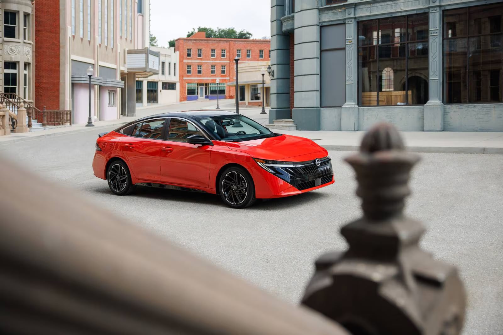 The 2026 Nissan Sentra parked on a road in the city