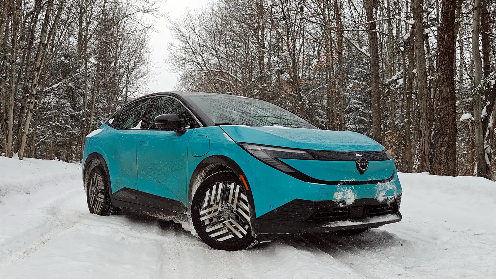 The new 2026 Nissan LEAD Driving in the snow