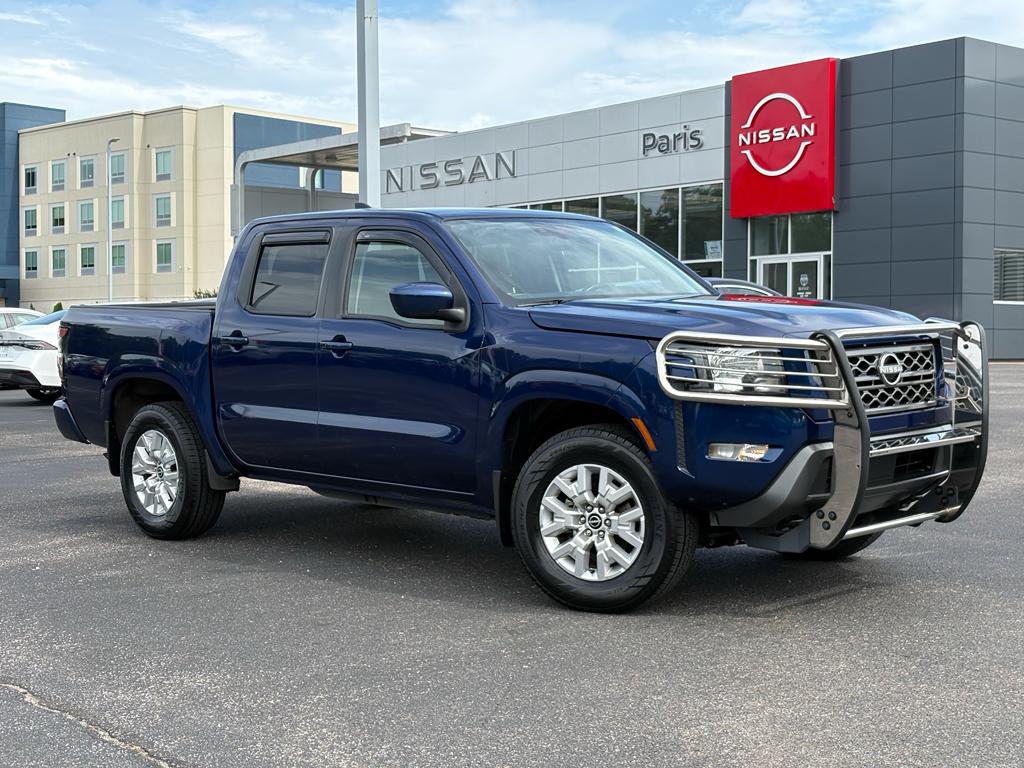 Deep Blue Pearl 2022 Nissan Frontier Pickup Truck Four-Wheel Drive 9-Speed Automatic
