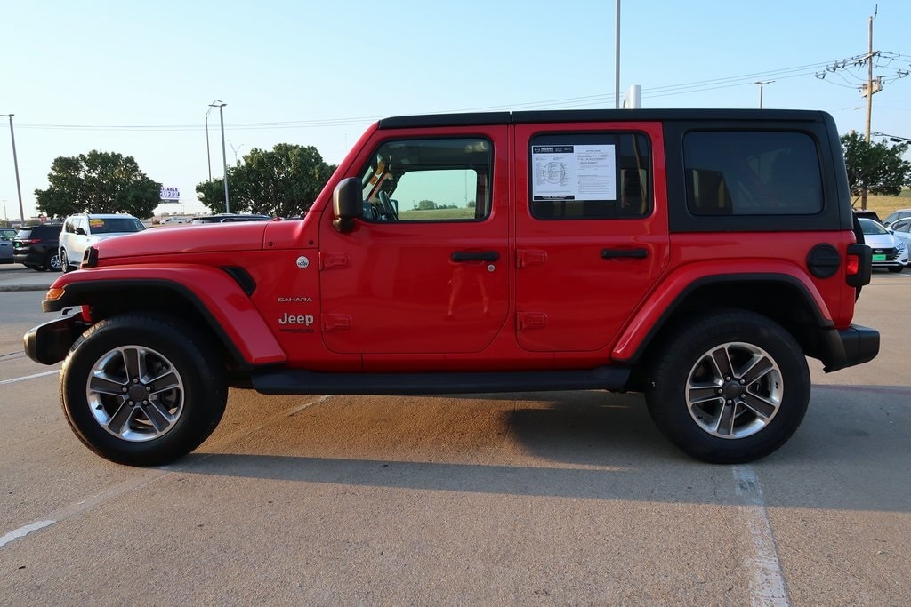 Used 2020 Jeep Wrangler Unlimited Sahara with VIN 1C4HJXEN9LW195403 for sale in Wichita Falls, TX