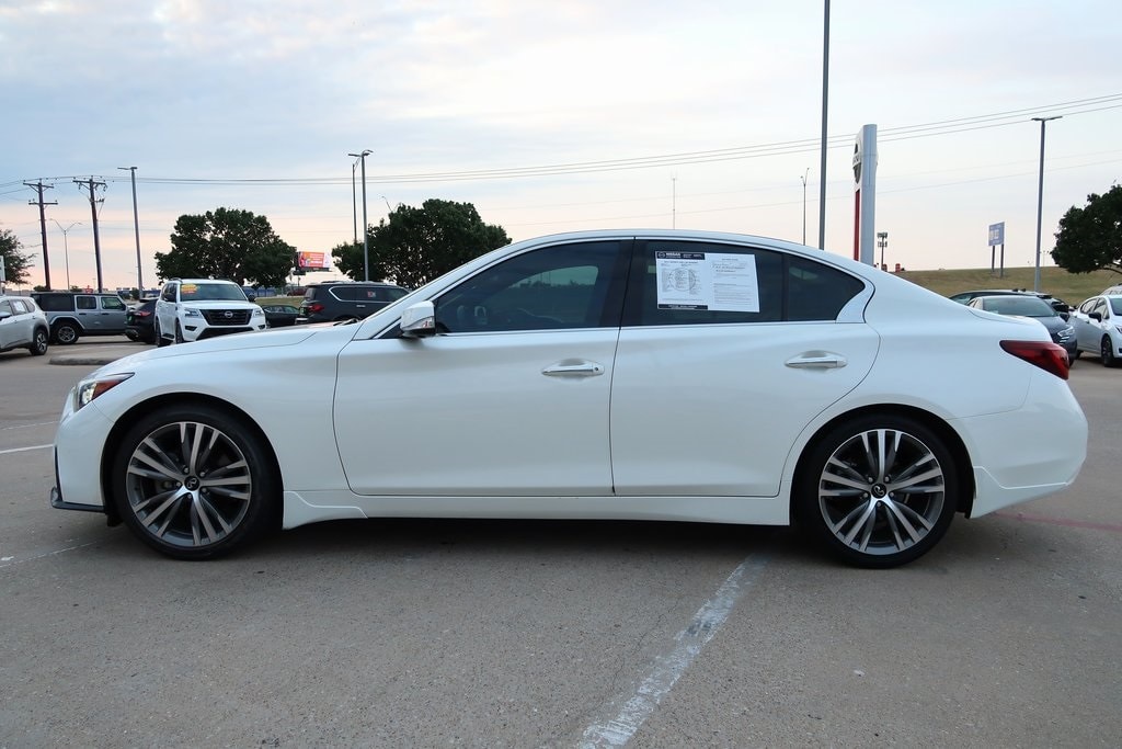 Certified 2021 INFINITI Q50 SENSORY with VIN JN1EV7CP3MM704669 for sale in Wichita Falls, TX