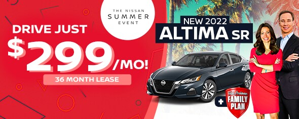 New 2022 Altima SR $299/mo for 36mo lease