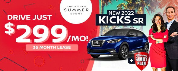 New 2022 Kicks SR$299/mo for 36mo lease