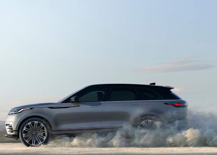 Range Rover Velar on a beach