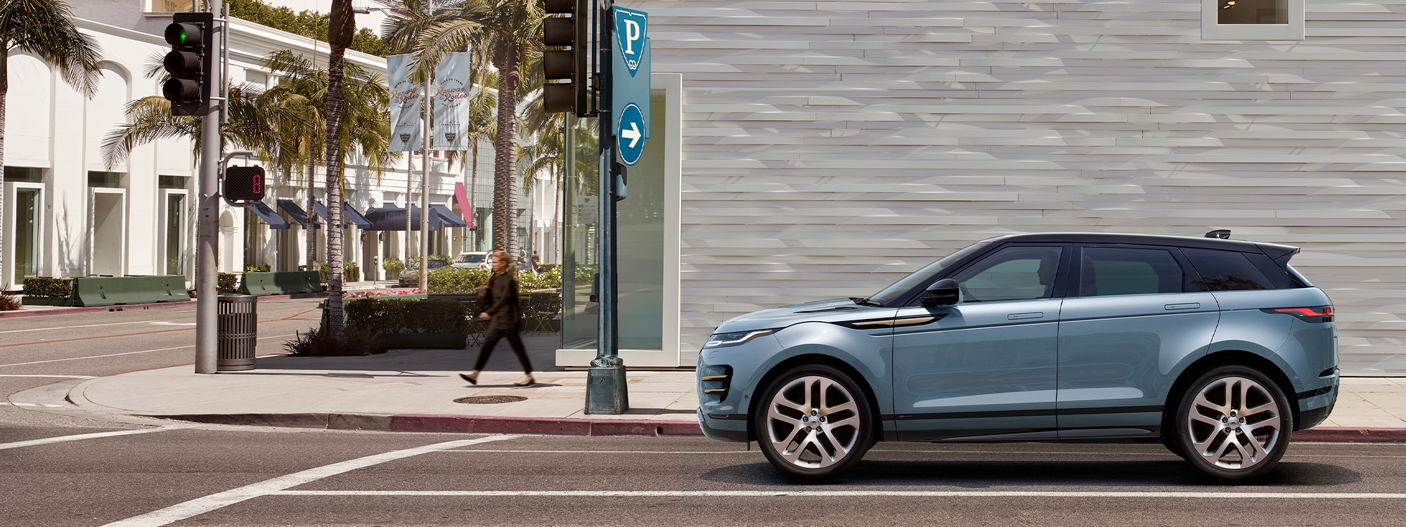 Range Rover on a city street