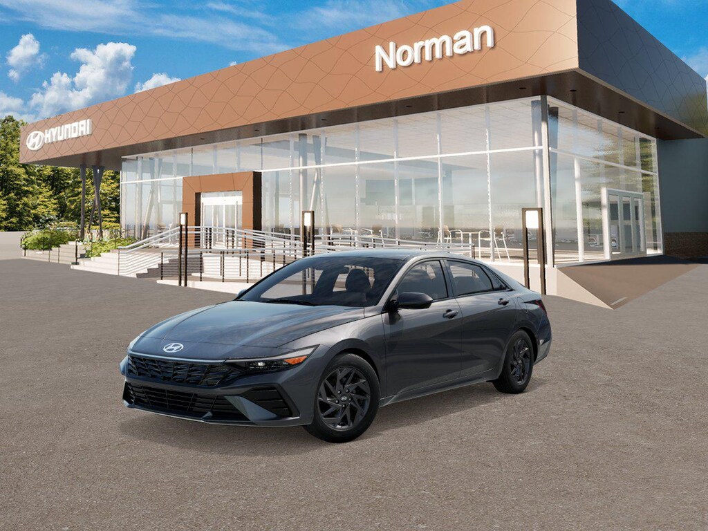 New 2026 Hyundai Elantra Hybrid Blue Sedan